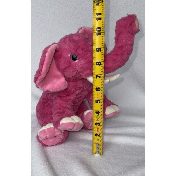 The Petting Zoo Pink Elephant Big Eyes Plush Soft Toy 2010 Stuffed Animal - Picture 4 of 8